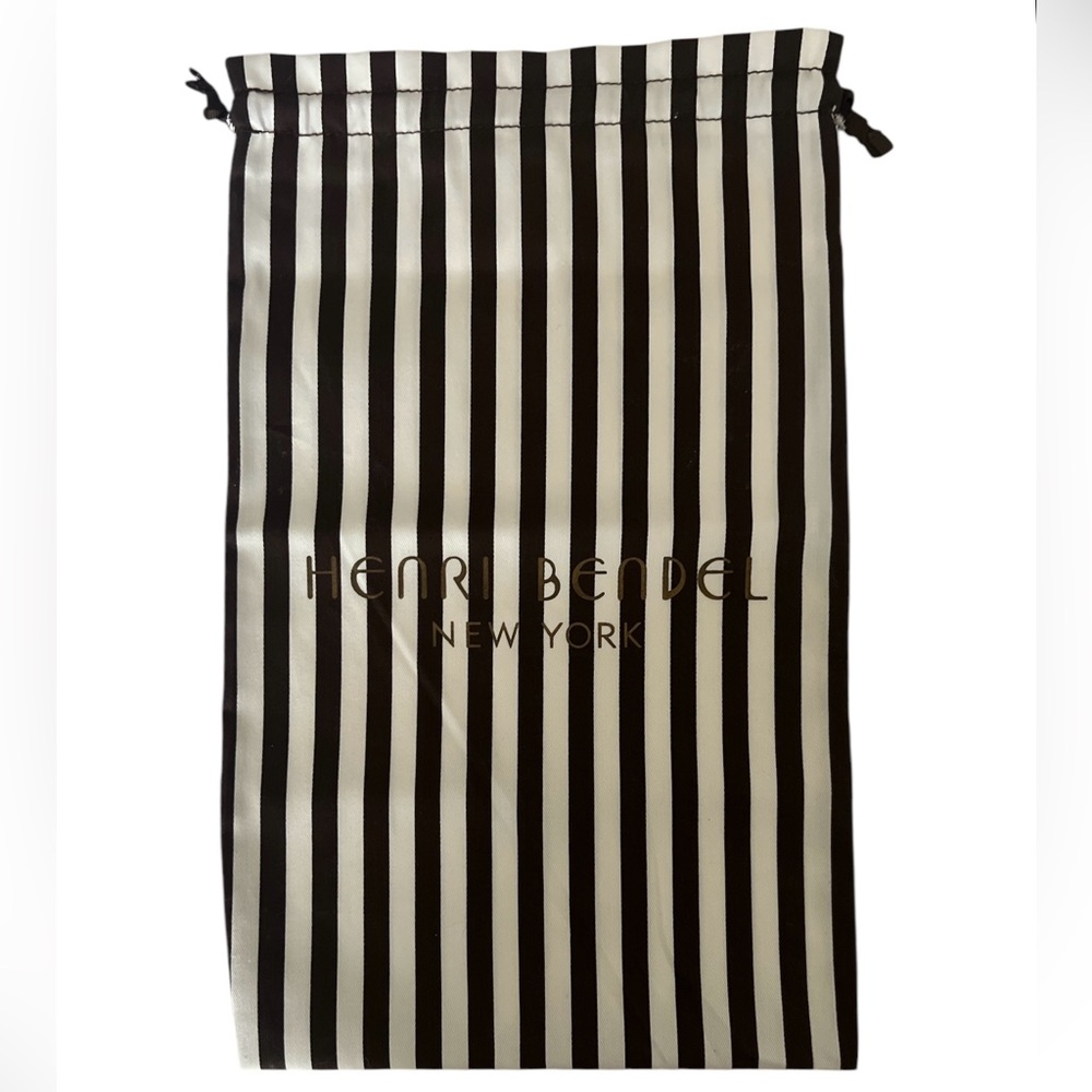 Henri Bendel Black and White Striped Dust Bag